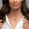 18ct White Gold Brilliant Cut 1.88ct Diamond Graduated Tennis Necklace