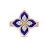 Princess Flower 0.19ct Lapis Lazuli and Diamond Ring