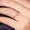 18ct Yellow Gold Mix Cut 0.37ct Diamond Ring