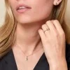 9ct Yellow Gold Diamond and 0.04ct Emerald Pendant