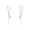 Georg Jensen MERCY silver drop twist earrings
