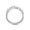 18ct White Gold Marquise & Round Brilliant 1.00ct Diamond Cross Over Fancy Band