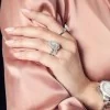 Platinum Pear Cut 2.60ct Diamond Fancy Band
