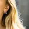Sif Jakobs Ellera Grande Hoop Earrings SJ-E2869-XCZ(YG)