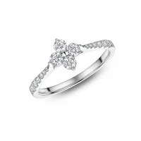 9ct White Gold Brilliant Cut Diamond 0.45ct Cluster Ring