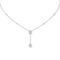 Messika My Twin Tie 0 White Gold 0.35ct Diamond Necklace 06693-WG
