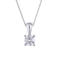 18ct White Gold Brilliant Cut 0.50ct Diamond Pendant