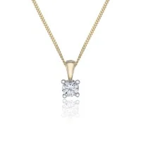 18ct Yellow Gold 0.33ct Brilliant Diamond Solitaire Pendant
