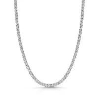 9ct White Gold Round Brilliant 2.02ct Diamond Tennis Necklace