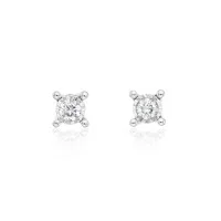 9ct White Gold Brilliant Cut 0.07ct Diamond Stud Earrings