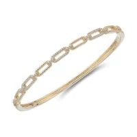 9ct Yellow Gold Brilliant Cut 0.41ct Diamond Bangle
