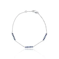 9ct White Gold 0.45ct Sapphire Bracelet