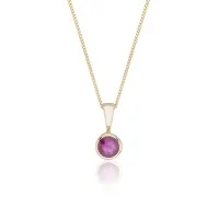 9ct Yellow Gold Ruby Rub Over Pendant