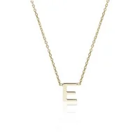 9ct Yellow Gold  'E' Letter Necklace