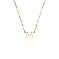 9ct Yellow Gold 'M' Letter Necklace