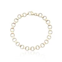 9ct Yellow Gold Flat Rolo Chain Bracelet