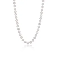 18ct White Gold Freshwater Pearl 8-9.5mm Beaded Necklace