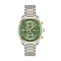 BOSS Grand Tour Quartz 38mm Stainless Steel and Yellow Gold Tone Chronograph Ladies Watch 1502766
