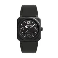 Bell & Ross BR-03 41mm Automatic Mechanical Mens Watch BR03A-BL-CE/SRB