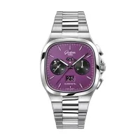 Glashütte Original Seventies Plasma Chronograph Panorama Date Watch 1-37-02-20-02-70