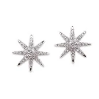 Carat* London Stella Silver Vega Cubic Zirconia Stud Earrings 23764-1