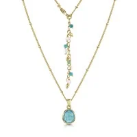 18ct Yellow Gold Vermeil Green White Jade Pendant