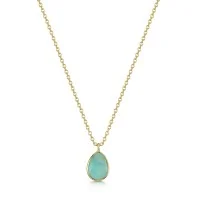 18ct Yellow Gold Vermeil Amazonite Pendant