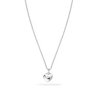D for Diamond Silver Diamond-Set Small Heart Locket