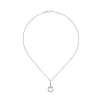 Gucci Horsebit White Gold Diamond Necklace YBB832321001