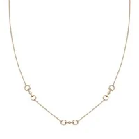 Gucci Horsebit 18ct Rose Gold Diamond Necklace YBB837596001