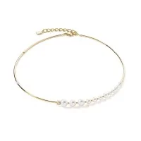 Coeur De Lion Yellow Gold Tone Pearl Gradient Necklet 1102/10-1416