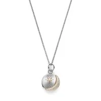 Olivia Burton Signature Celestial Star and Moon Silver Tone Pendant Necklace 24100468
