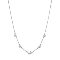 Olivia Burton Signature Celestial Mini North Star & Moon Silver Tone Necklace 24100620