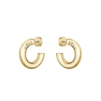 BOSS Live Yellow Gold-Tone Plated Ladies Hoop Earrings 1580690