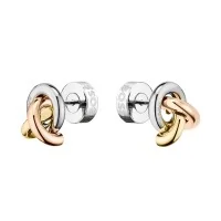 BOSS Harmonie Three Colour Cross Link Stud Earrings 1580773
