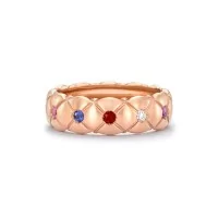 Fabergé Crown Small Quilted Ring With Mixed Gemstones 452RG 1337 /143