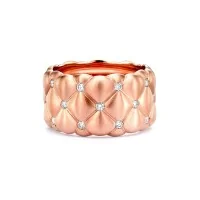 Faberg&eacute; Treillage Brushed Rose Gold & Diamond Set Grand Ring 530RG836