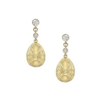 Fabergé Heritage Forever Egg Drop Earrings with Guilloché Enamel 387EA 1448