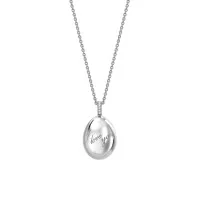 Faberg&eacute; Essence White Gold I Love You Egg Pendant 409FP927
