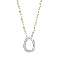 Faberg&eacute; Colours of Love Yellow & White Gold Diamond Sasha Egg Pendant Necklace 1552NE2766