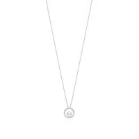 Mikimoto Akoya Circle 7mm Pearl and Diamond Pendant PPA 5501D W