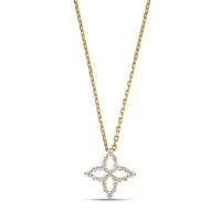 Roberto Coin 18ct Yellow Gold Diamond Princess Pendant ADR888CL2573
