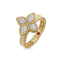 Roberto Coin Princess Flower 0.18ct Diamond Petal Ring