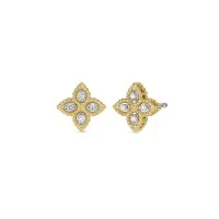Roberto Coin Princess Flower 0.09ct Diamond Petal Earrings
