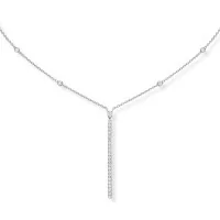 Messika Gatsby Vertical Bar White Gold 0.38ct Diamond Necklace 05448-WG  &nbsp;