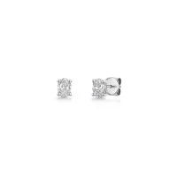 18ct White Gold Oval Cut 0.40ct Lab Grown Diamond Stud Earrings