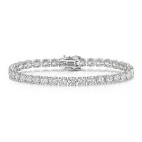 18ct White Gold Round Brilliant 15ct Lab Grown Diamond Bracelet