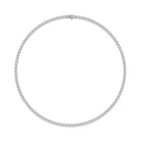 18ct White Gold Round Brilliant 19.60ct Lab Grown Diamond Tennis Necklet