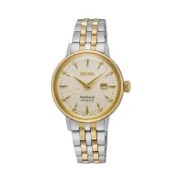 Seiko Presage Cocktail Time 'White Lady' Diamond Twist 30mm Ladies Watch SRE010J1
