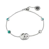 Gucci Interlocking Marmont Sterling Silver Bracelet YBA527393001 - Size L